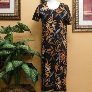 Sun Bay Cotton Foliage Print Dress